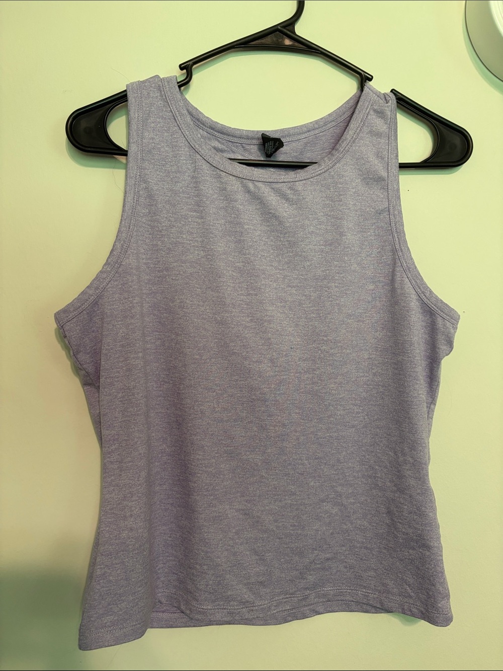 Lavender Women's Sleeveless Crewneck Tank Top with opening in back